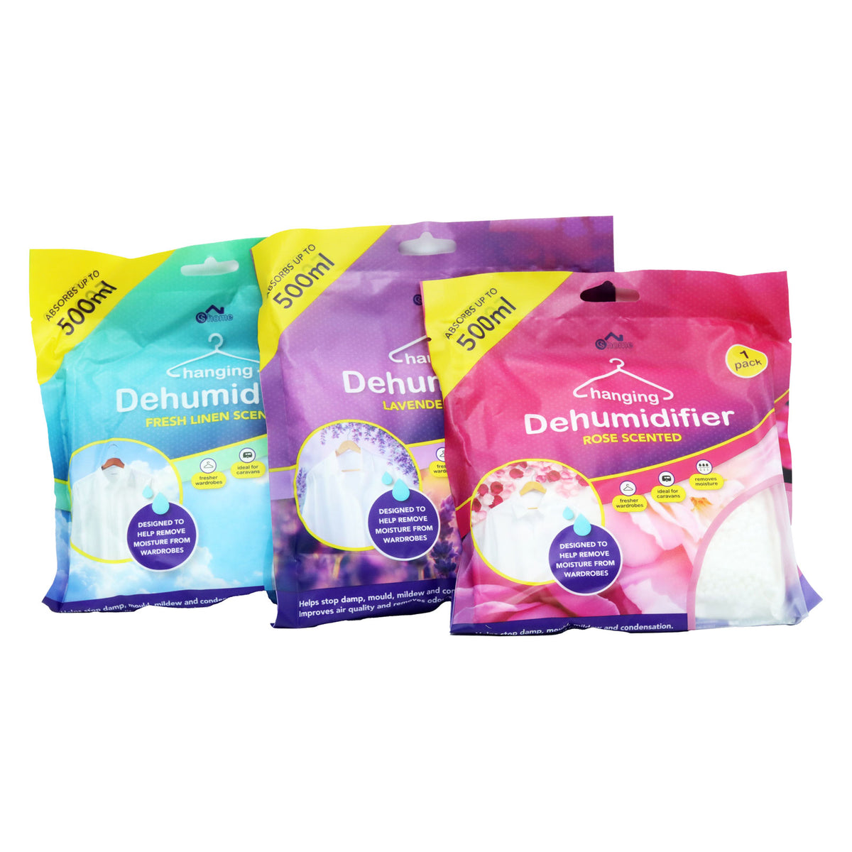 CShome 3 assorteret poser Affugter 500ml.