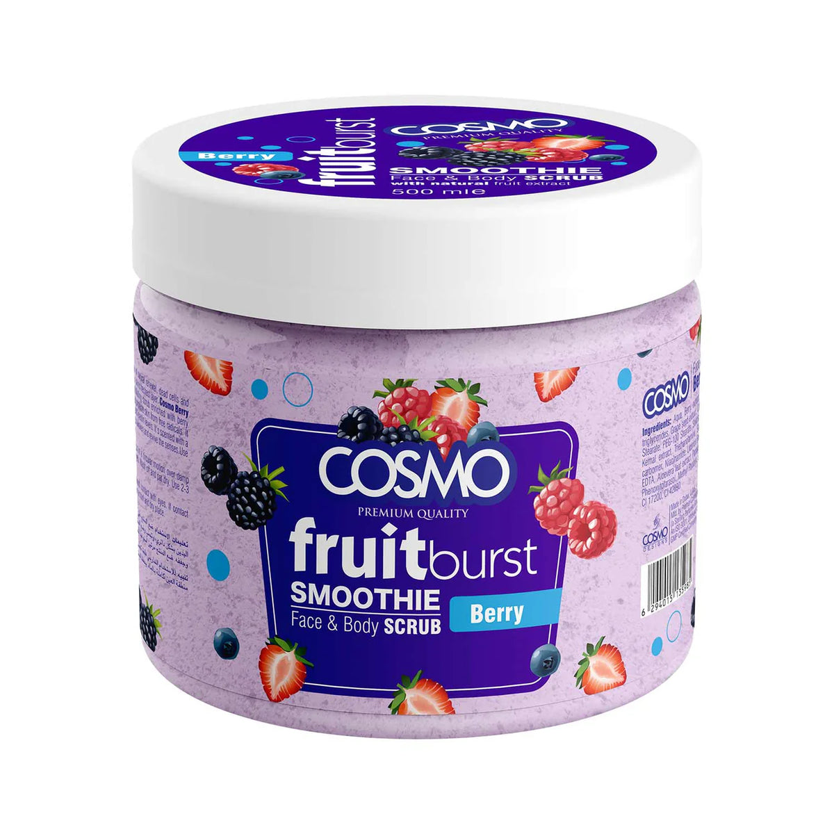 Cosmo Fruitburst Smoothie Face & Body Scrub – 500 ml