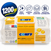 Confy XXL 100 Rengøringsklude – Herbal Soap Added – 100 stk. / 1200 g