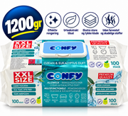 Confy XXL 100 Rengøringsklude – Ocean & Eucalyptus – 100 stk. / 1200 g
