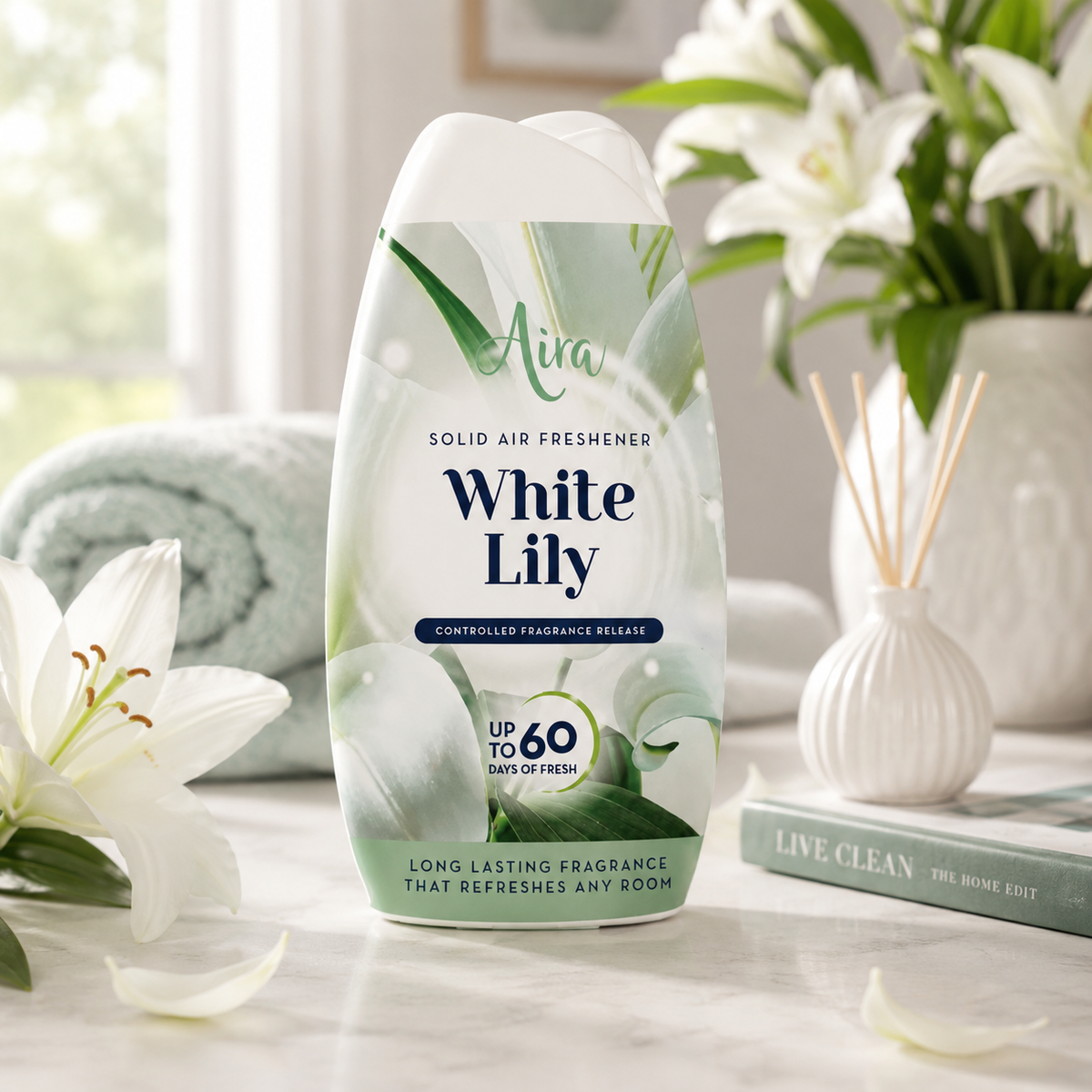 Aira Solid Luftfrisker – White Lily 60dags friskhed
