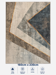Stilrent tæppe 160x230 cm, Urban Edge Gold