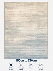 Stilrent tæppe 160x230 cm, Nordic Mist Blue