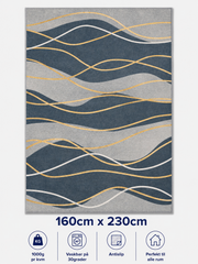 Stilrent tæppe 160x230 cm, Ocean Flow