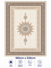 Stilrent tæppe 160x230 cm, Royal Harmony Beige