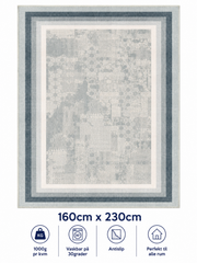 Stilrent tæppe 160x230 cm, Nordic Mist Blue