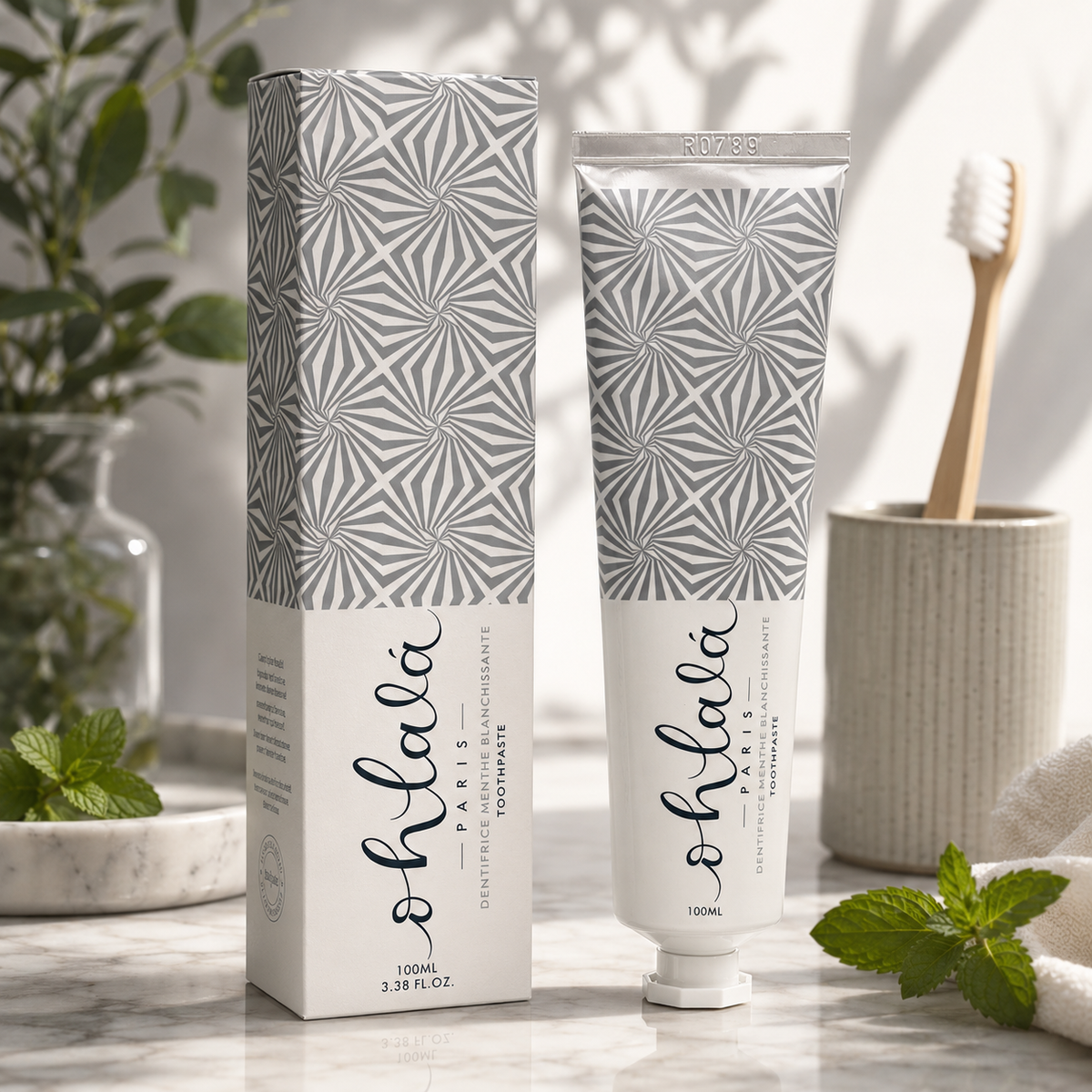 Ohlala Paris Naturlig Tandpasta 100ml - whitening mint med frisk smag