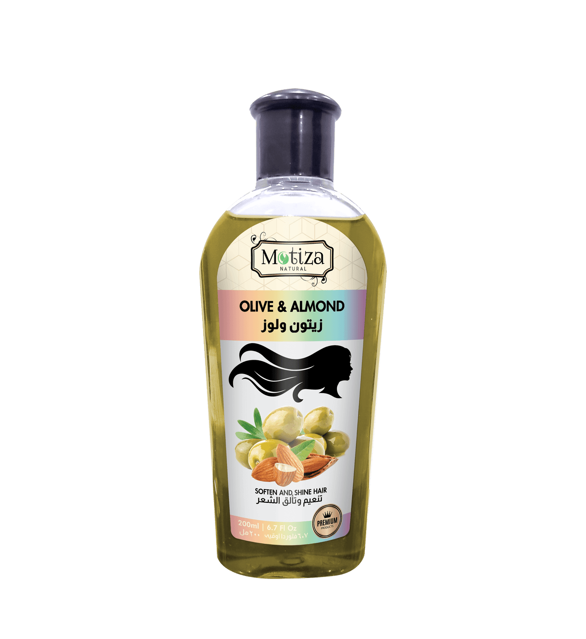 Motiza 100% ren olie til håret Oliven & Mandel 200ml
