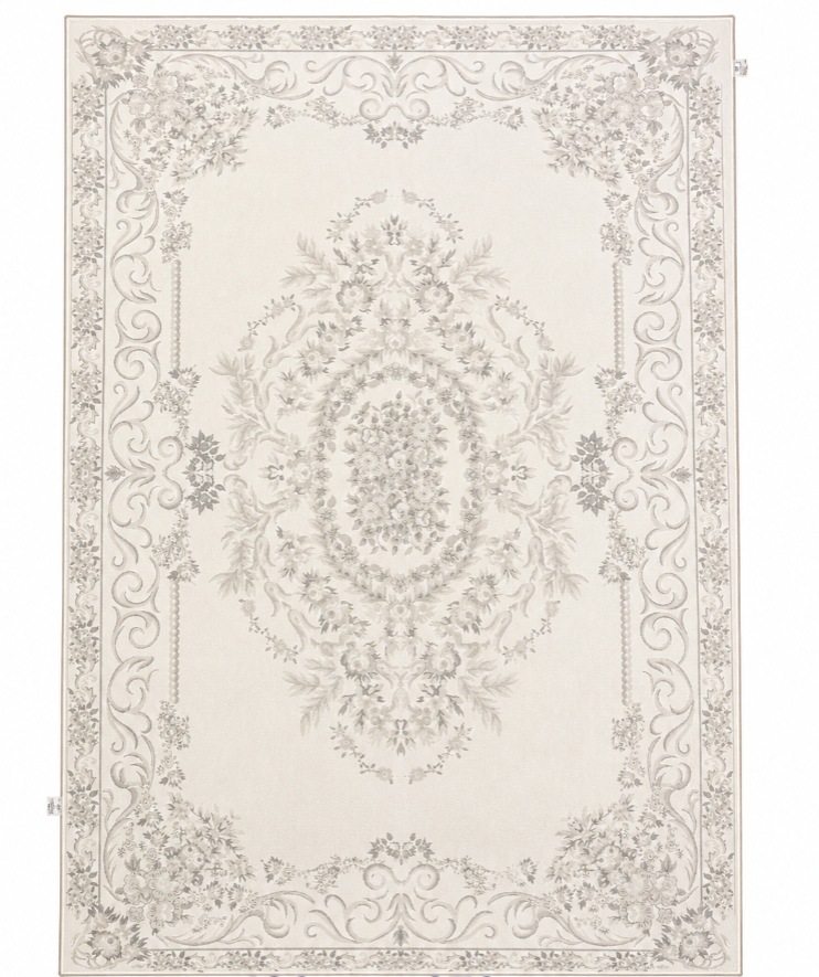 Royal Floral Pearl Tæppe - 160×230 cm med Klassisk Blomstermønster