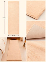CloudSoft tæppe/løber 90x300 – Creme & Nude