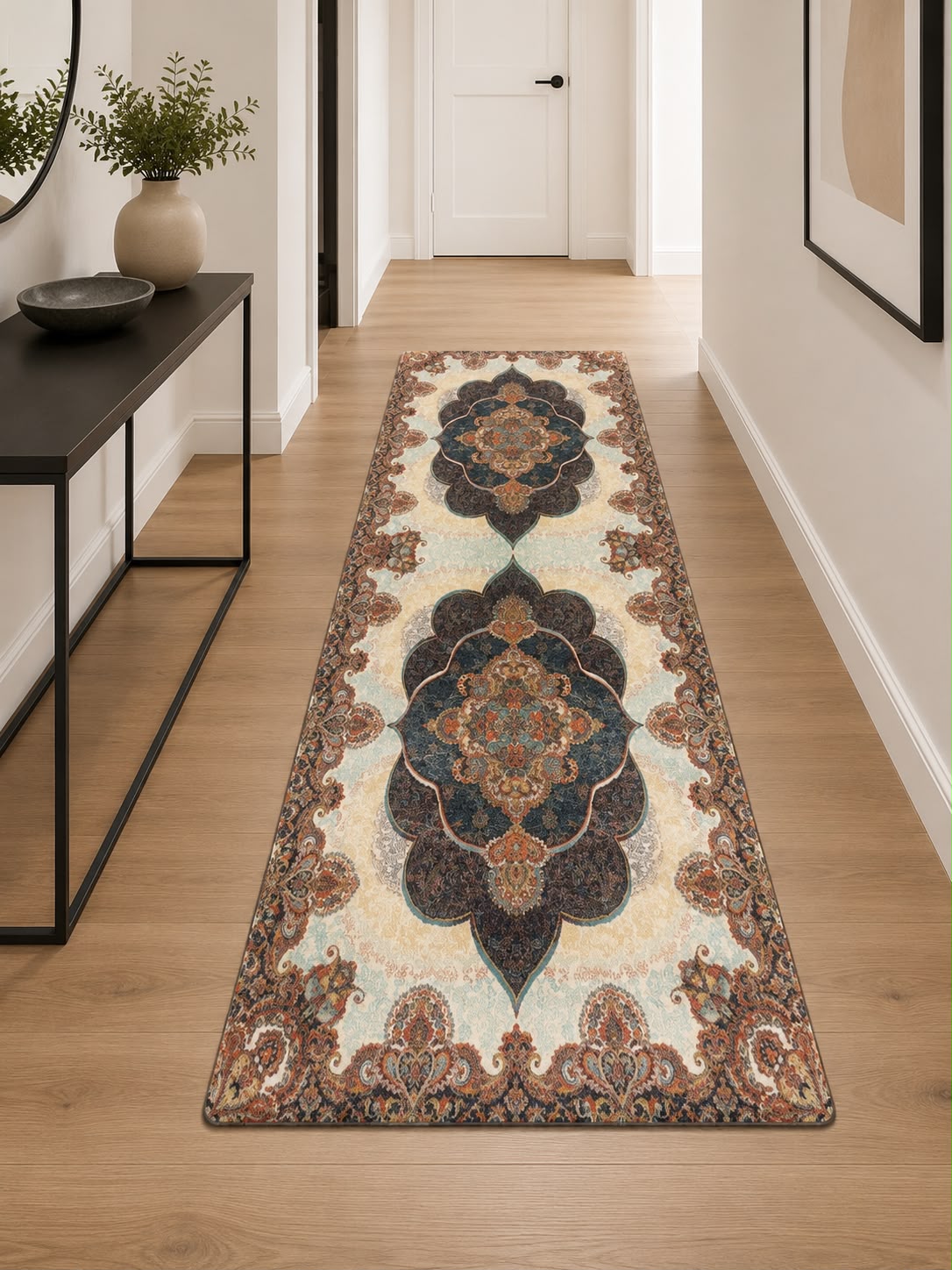 Imperial Sapphire Løber 100x300 cm – Klassisk Orientalsk Design