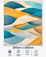 Stilrent tæppe 200x300 cm, Ocean Breeze