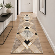 Nordic Diamond Løber 100x300 cm – Moderne Geometrisk Design