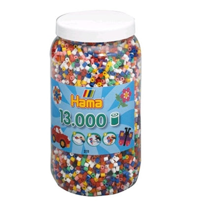 HAMA Perler - Midi -  13.000 perler i dåse - Solid Mix