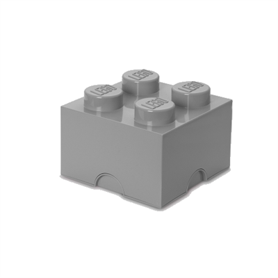 Room Copenhagen - LEGO Opbevaringskasse Brick 4 - Sten Grå 