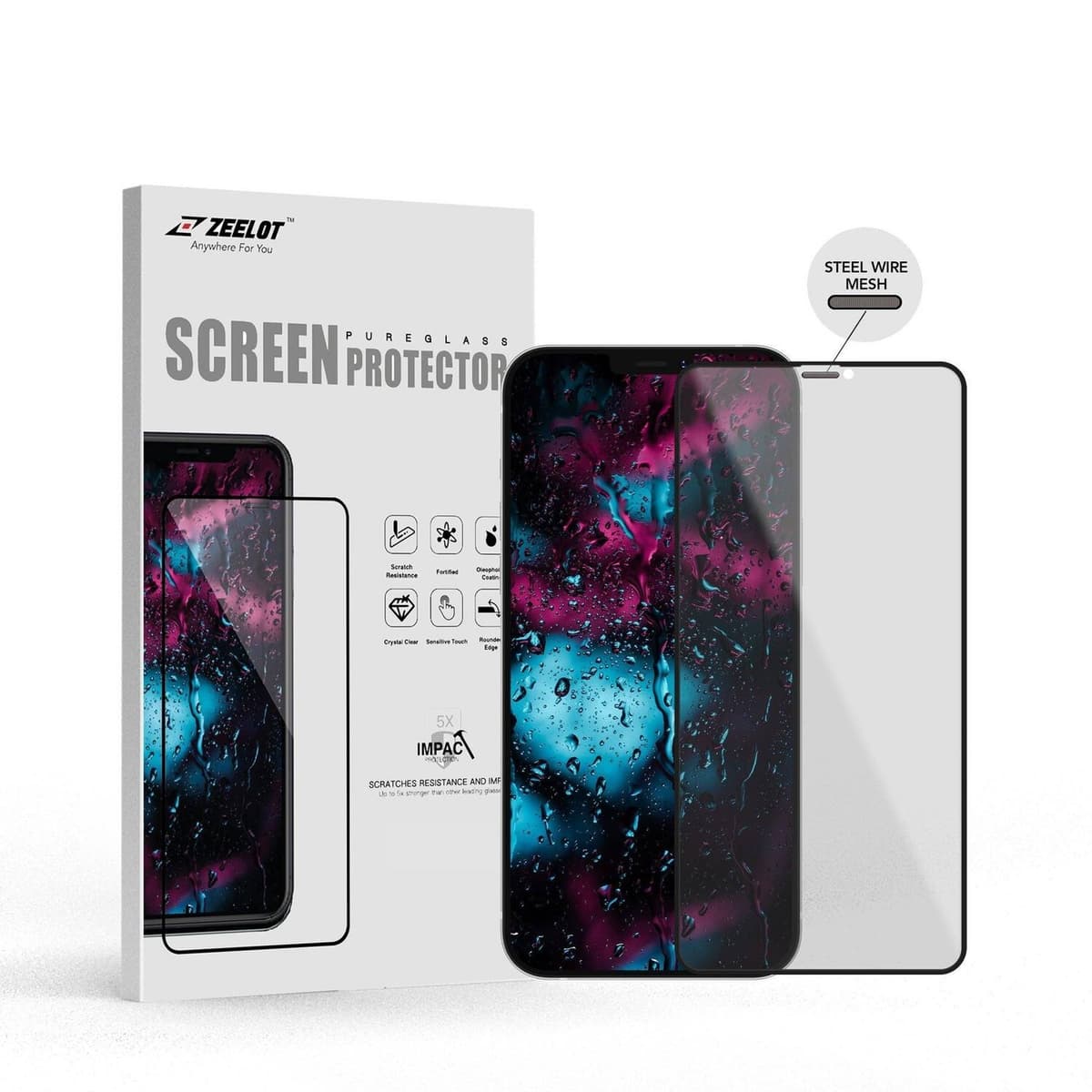 PureGlass Privacy skærmbeskyttelse til iPhone 12 / 12 Pro