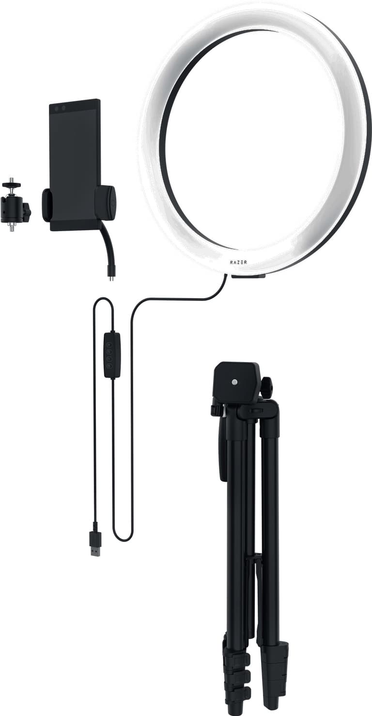 Razer Ring Light Bundle – Professionelt LED-ringlys med stativ til streaming, video og content creation