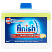 Finish - Maskinrens flydende 250ml citron. Det anbefales at rengøre opvaskemaskinen en gang om måneden for at forhindre at fedt og kalk bygger sig op i rør og spolearme. Maskinen kan også begynde at lugte dårligt og få svært ved at opnå den korrekte temperatur hvis den ikke bliver ordentlig rengjort.