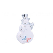 Christmas gift - 21cm glade snemand 3D i porcelæn