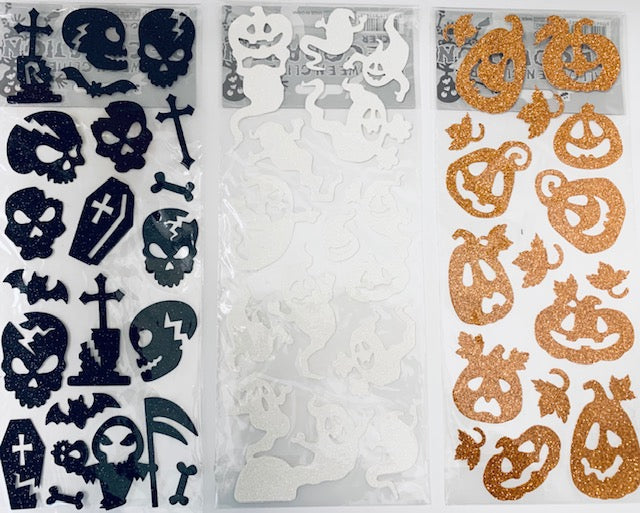 Halloween - Klistermærker Med Glimmer