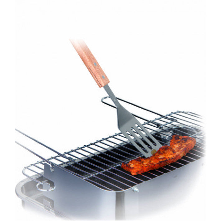 BBQ - rustfristål paletkniv med egetræhåndtag 41cm