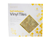 Tiletastic - vinyl Brown Stone Adhesive Floor Tiles 4pk - dullarstore.com