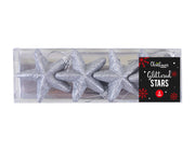 Glittered Star Christmas Tree Decorations - 4 Pack - dullarstore.com