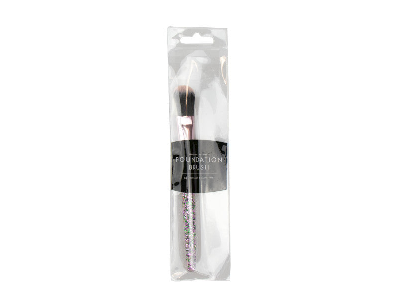 Purple Glitter Foundation Brush - dullarstore.com