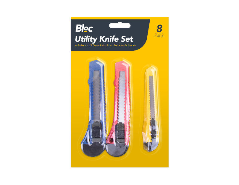 Utility Knife Set - 8 Pack - dullarstore.com