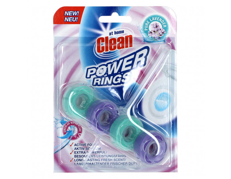 At Home Clean Toilet Block Power Rings - Pure Lavender