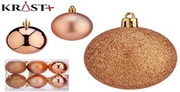 Krist - Julekugler Blandning Guld 6cm - 6stk
