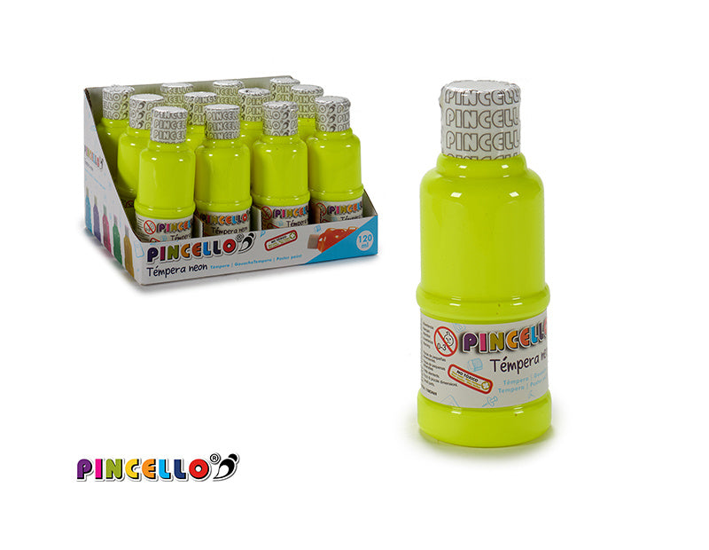 Tempera neon yellow 120ml - dullarstore.com