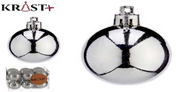 Krist - Julekugler PVC Sølv Farve 5cm - 12stk