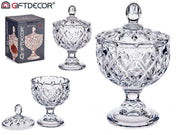 Giftdecor - Glasskål til servering af sukker, slik og mere 14,2x9,3cm hærdet glas .
