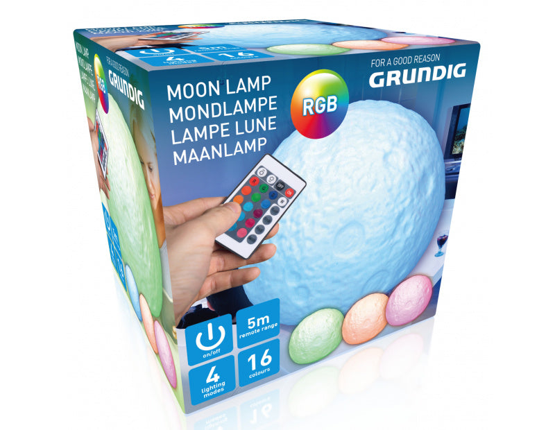 Grundig - 3d Månelampe M. Fjernbetjening - dullarstore.com