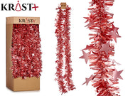 Krist - Guirlande 200x9cm - Metalisk Pink Farve Med Stjerner