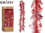 Krist - Guirlande 200x9cm - Metalisk Pink Farve Med Klokker