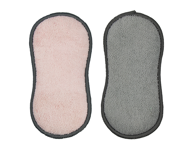 Vivid -  2 stk Skrubbe- & Renseklude 2-i-1 Microfiber Puder