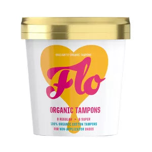 Here We Flo Tamponer U. Applikator - 16stk - Økologiske