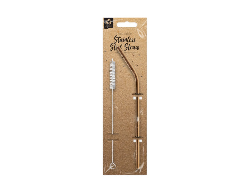 Rose Gold Rustfrit Stål Halm - dullarstore.com