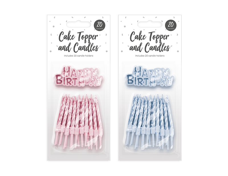 Pop party faves - Kagelys med holder og skilt