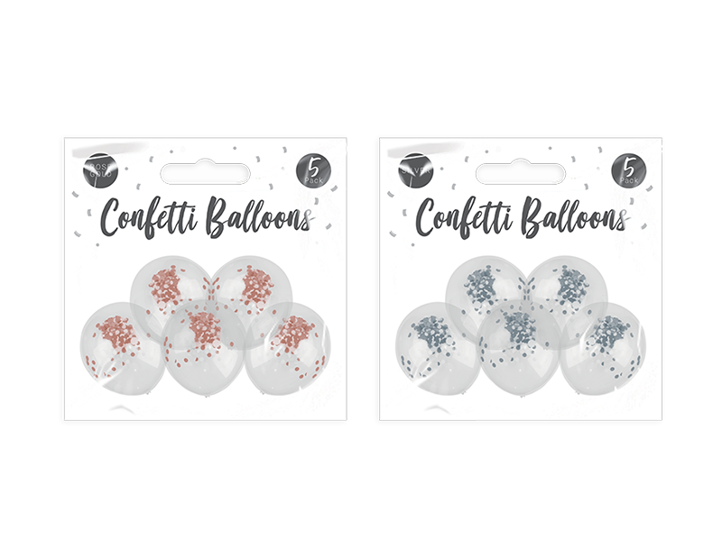 Pop party faves - Konfetti balloner 5stk 