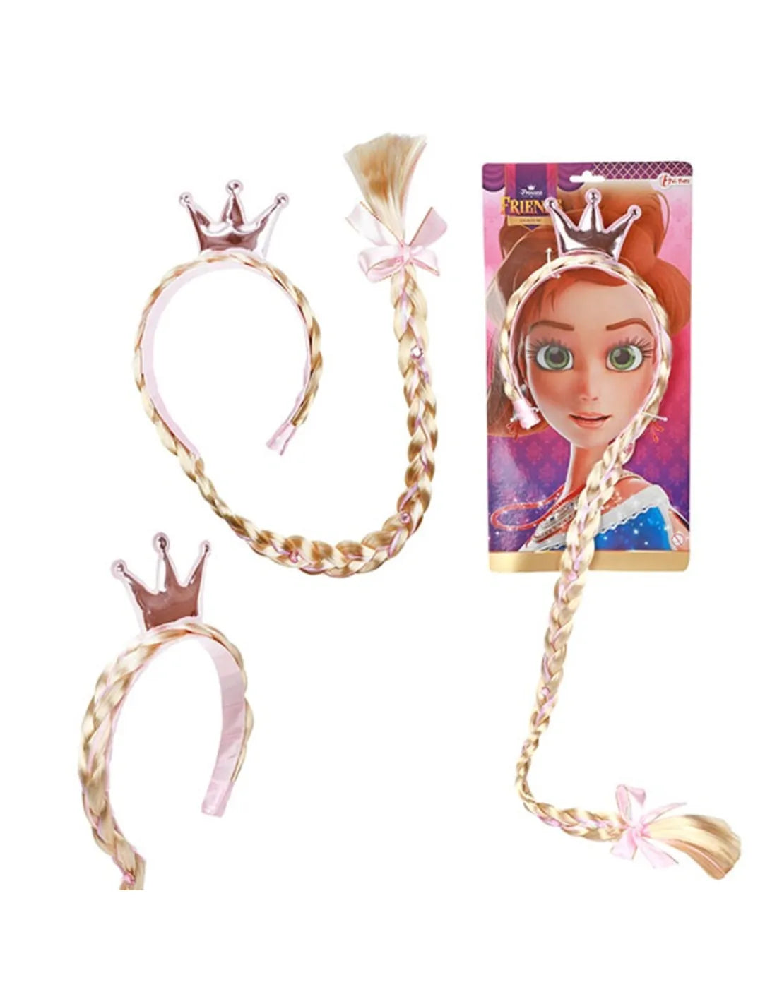 Toitoys - Princess Hårbånd Med Fletninger 50+cm